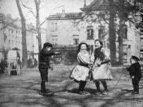 Children Skipping in the Grand Place, Bruges, Belgium, 1922-FC Davis-Giclee Print