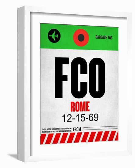 FCO Rome Luggage Tag 1-NaxArt-Framed Art Print