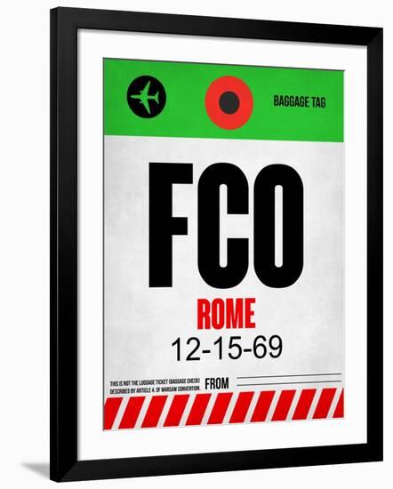 FCO Rome Luggage Tag 1-NaxArt-Framed Art Print