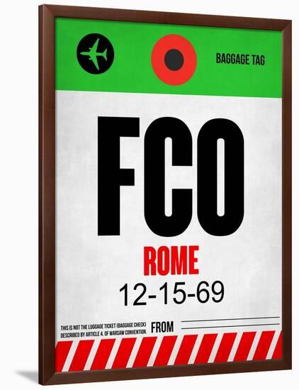 FCO Rome Luggage Tag 1-NaxArt-Framed Art Print