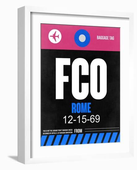 FCO Rome Luggage Tag 2-NaxArt-Framed Art Print