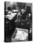 FDR's Secretary of Labor Frances Perkins, Packing Up Souvenirs Including Twine and Box of Letters-Cornell Capa-Stretched Canvas