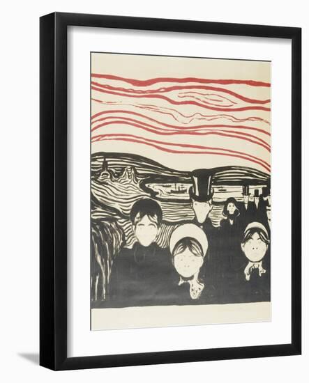 Fear. 1896-Edvard Munch-Framed Giclee Print