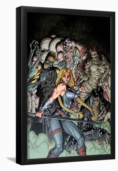 Fear Itself: The Fearless No.10 Cover: Valkyrie-Arthur Adams-Framed Poster
