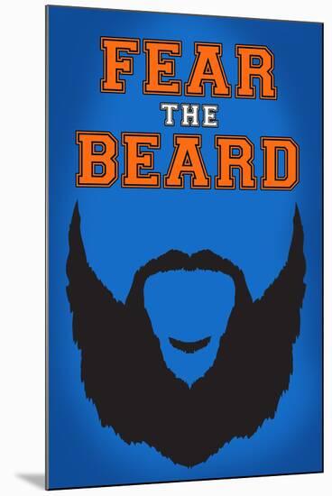 Fear The Beard OKC Sports-null-Mounted Art Print