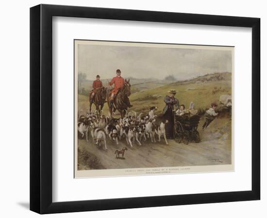 Fearful Odds! the Perils of a Hunting Country-George Goodwin Kilburne-Framed Giclee Print