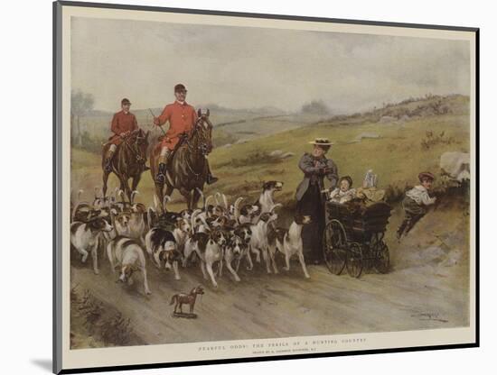 Fearful Odds! the Perils of a Hunting Country-George Goodwin Kilburne-Mounted Giclee Print