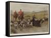 Fearful Odds! the Perils of a Hunting Country-George Goodwin Kilburne-Framed Stretched Canvas