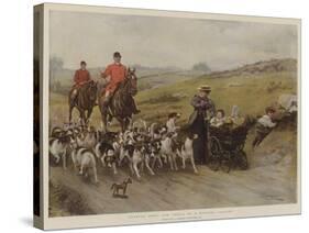 Fearful Odds! the Perils of a Hunting Country-George Goodwin Kilburne-Stretched Canvas