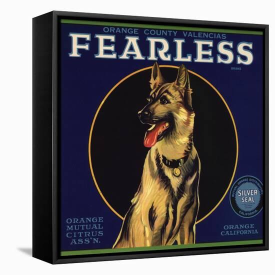 Fearless Brand - Orange, California - Citrus Crate Label-Lantern Press-Framed Stretched Canvas