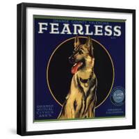 Fearless Brand - Orange, California - Citrus Crate Label-Lantern Press-Framed Premium Giclee Print