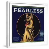 Fearless Brand - Orange, California - Citrus Crate Label-Lantern Press-Framed Premium Giclee Print