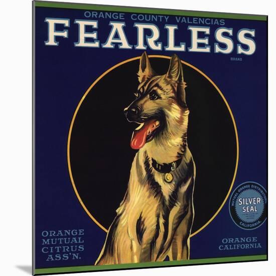 Fearless Brand - Orange, California - Citrus Crate Label-Lantern Press-Mounted Premium Giclee Print