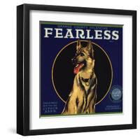 Fearless Brand - Orange, California - Citrus Crate Label-Lantern Press-Framed Art Print