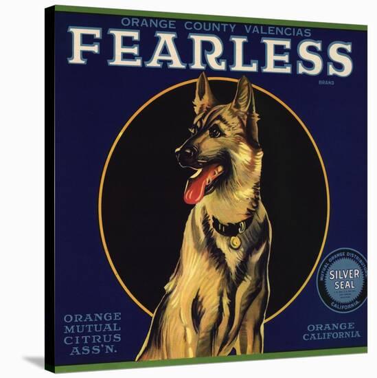 Fearless Brand - Orange, California - Citrus Crate Label-Lantern Press-Stretched Canvas