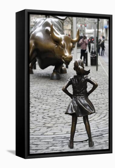 Fearless Girl Wall Street-null-Framed Stretched Canvas