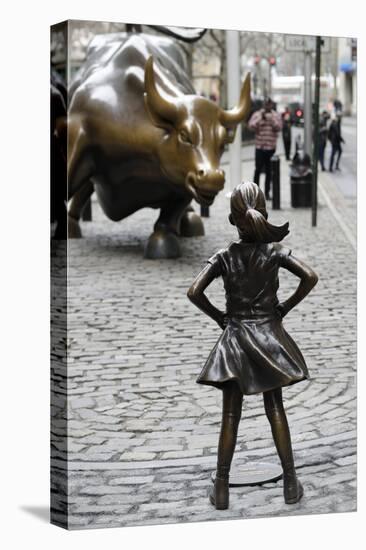 Fearless Girl Wall Street-null-Stretched Canvas