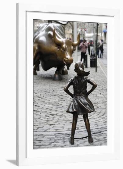 Fearless Girl Wall Street-null-Framed Photographic Print