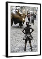 Fearless Girl Wall Street-null-Framed Photographic Print