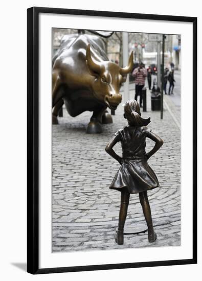 Fearless Girl Wall Street-null-Framed Photographic Print