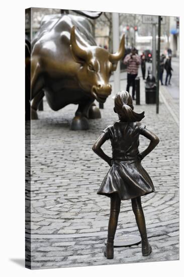 Fearless Girl Wall Street-null-Stretched Canvas