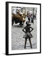 Fearless Girl Wall Street-null-Framed Photographic Print