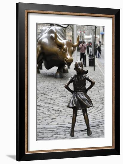 Fearless Girl Wall Street-null-Framed Photographic Print