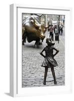 Fearless Girl Wall Street-null-Framed Photographic Print