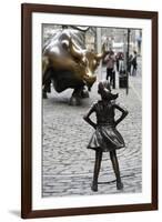 Fearless Girl Wall Street-null-Framed Photographic Print