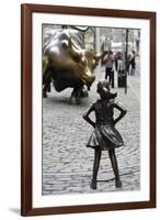 Fearless Girl Wall Street-null-Framed Photographic Print