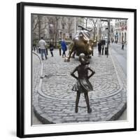 Fearless Girl Wall Street-null-Framed Photographic Print