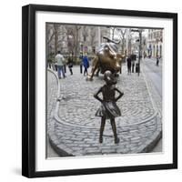 Fearless Girl Wall Street-null-Framed Premium Photographic Print