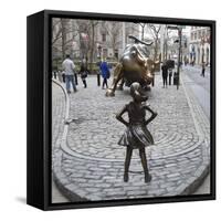 Fearless Girl Wall Street-null-Framed Stretched Canvas