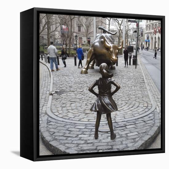 Fearless Girl Wall Street-null-Framed Stretched Canvas