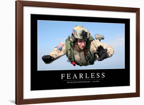 Fearless: Inspirational Quote and Motivational Poster-null-Framed Photographic Print