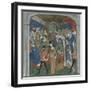 Feast at the King's Court, Miniature from the Holy Grail Story, Manuscript 527, Folio 1, France-null-Framed Giclee Print