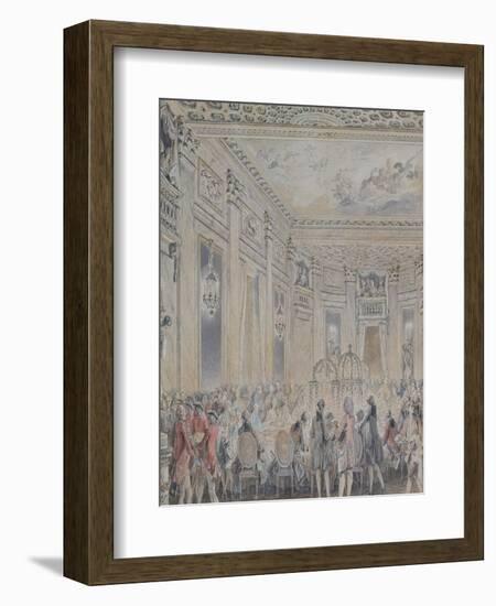 Feast Given by Madame Du Barry for Louis XV on 2nd September 1771-Jean-Michel Moreau the Younger-Framed Giclee Print