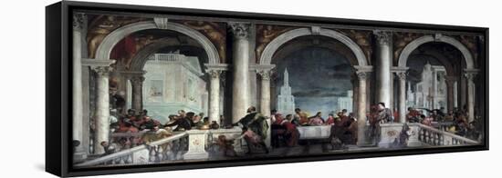 Feast in the House of Levi-Paolo Veronese-Framed Stretched Canvas