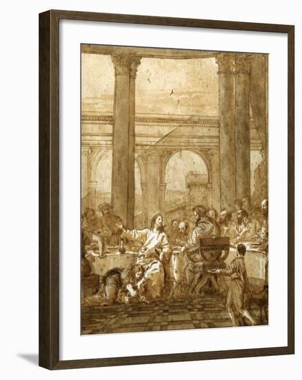 Feast in the House of Simon, 18Th/Early 19th Century-Giovanni Domenico Tiepolo-Framed Giclee Print