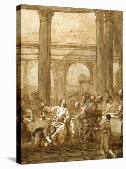 Feast in the House of Simon, 18Th/Early 19th Century-Giovanni Domenico Tiepolo-Stretched Canvas