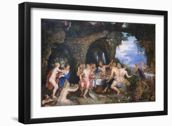Feast of Achelous-Peter Paul Rubens-Framed Art Print
