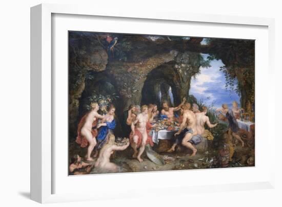 Feast of Achelous-Peter Paul Rubens-Framed Art Print