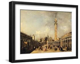 Feast of Ascension in Piazza San Marco in Venice-Francesco Guardi-Framed Giclee Print