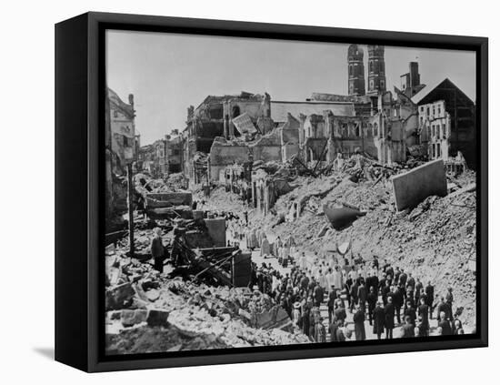 Feast of Corpus Christ Religious Procession in the Ruins of Munich, Germany-null-Framed Stretched Canvas