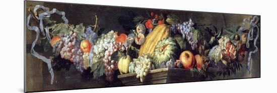 Feast of Fruits and Flowers-Abraham Brueghel-Mounted Giclee Print