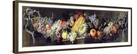 Feast of Fruits and Flowers-Abraham Brueghel-Framed Premium Giclee Print