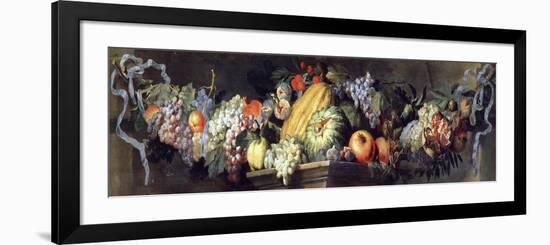 Feast of Fruits and Flowers-Abraham Brueghel-Framed Premium Giclee Print