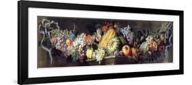 Feast of Fruits and Flowers-Abraham Brueghel-Framed Premium Giclee Print