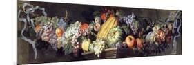 Feast of Fruits and Flowers-Abraham Brueghel-Mounted Premium Giclee Print