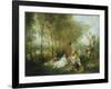 Feast of Love, C. 1717-Jean Antoine Watteau-Framed Giclee Print